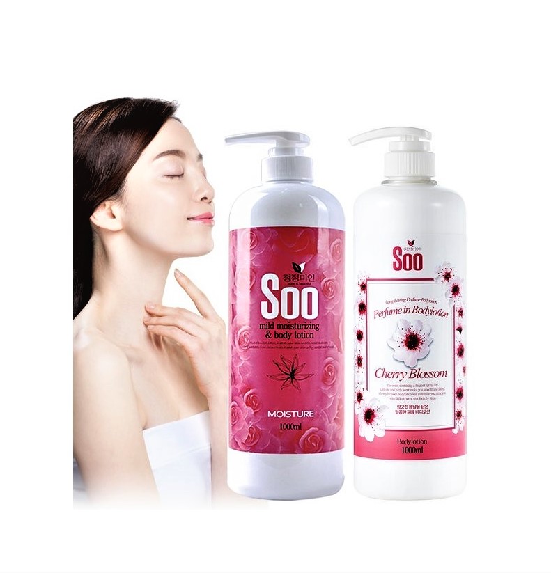 청정미인 퍼퓸 바디로션 1000ml 1+1  총 2000ml 고보습 대용량